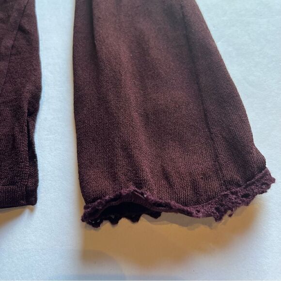 Nine West Women's Lace Up Blouse/Tunic  Burgundy Size Small, Long sleeve - Picture 5 of 9